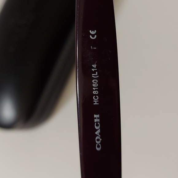 Coach Ladies Beautiful Prescription Sunglasses Purple Confetti Frame With Case - Picture 6 of 11